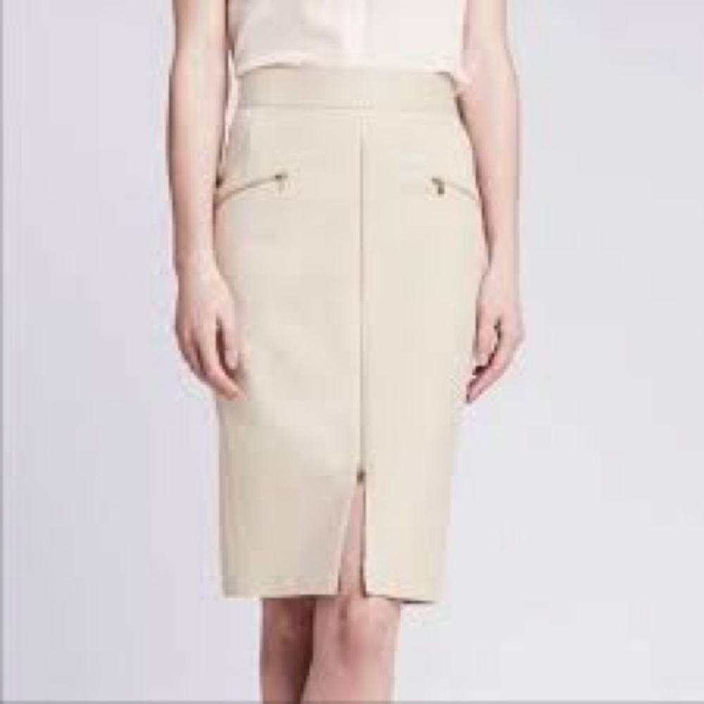 Banana Republic Cream Pencil Skirt Knee-Length Work